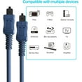 thumbnail image 4 of Steren 3ft Blue Toslink Digital Optical Audio Cable - Pristine Sound Quality for Your Home Theater and Audio Systems, 4 of 10