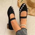 thumbnail image 5 of Eltusu Women Shoes, Strap Low Heel Pointed Toe Fashion Dress Shoes Black Size 8.5, 5 of 8