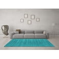 thumbnail image 3 of Ahgly Company Machine Washable Indoor Rectangle Abstract Turquoise Blue Contemporary Area Rugs, 7' x 9', 3 of 4
