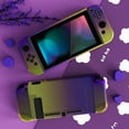 thumbnail image 4 of PlayVital Back Cover for Nintendo Switch Console, Handheld Controller Protector Hard Shell for Joycon, Dockable Protective Case for Nintendo Switch - Gradient Purple Yellow, 4 of 9