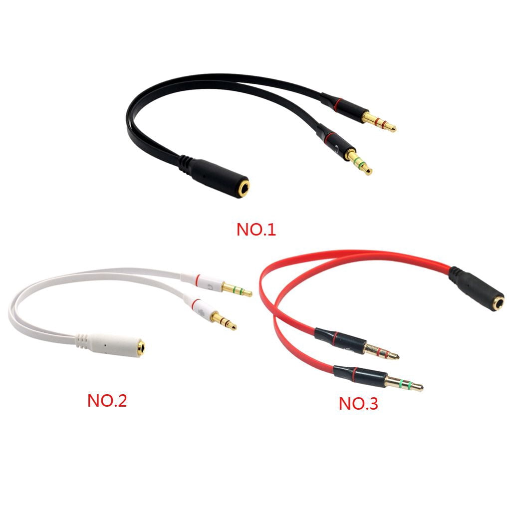 3.5mm Y Splitter 2 Jack Male to 1 