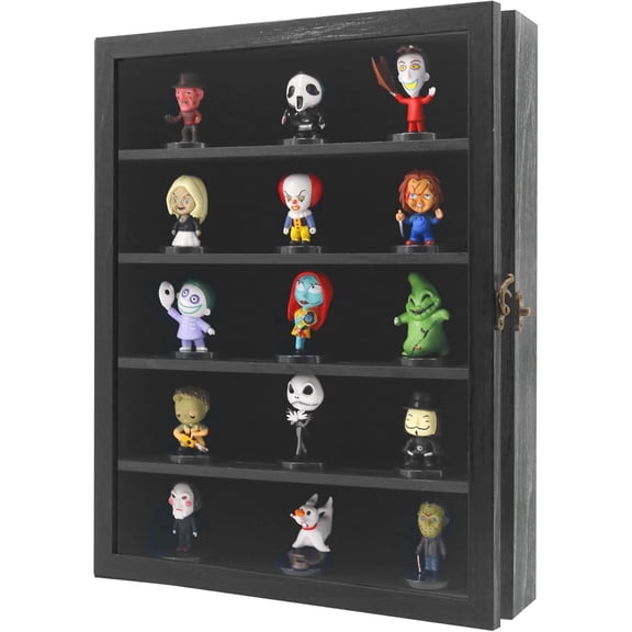 Shadow Box Frame Display Case 11x14 with Removable Shelves, Deep Memory Box Trinket Knick Knack Shelf Cabinet for Collector, Keepsake Coins Military Medals Wedding Flowers Black