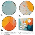 thumbnail image 3 of Designart "Abstract Expression in Blue and Orange II" Abstract Framed Wall Art Decor - Modern Blue Abstract Painting Bedroom Framed Canvas Wall Art, 3 of 6