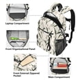 thumbnail image 5 of JIALIOU 14" Laptop Backpack Waterproof Airline Approved Stylish Casual Daypack for Travel Business College Work, Minimalist Snowdrop, 5 of 8