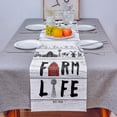 thumbnail image 4 of Table Runner Dresser Scarves 108 Inch Long, Rustic Farm Barn Windmill Animal Linen Dining Table Runners Retro Wood Boards Tabletop Scarf for Wedding Holiday Party Kitchen, 4 of 7