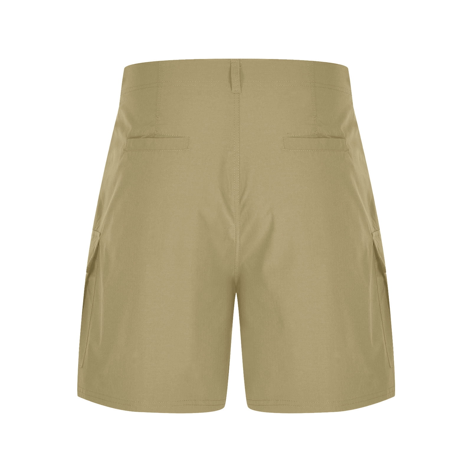 IYTR Men's Classic Cargo Stretch Short Pants Casual Solid Color Cargo Shorts Summer Outdoor Hiking Short Pants with Pockets (Beige,M)