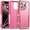 Pink, variant on for iPhone 16 Pro Case, [Shockproof] Military Grade Proof Protection [Dropproof] Rugged Protective Heavy Duty Phone Case Cover for iPhone 16 Pro (White)