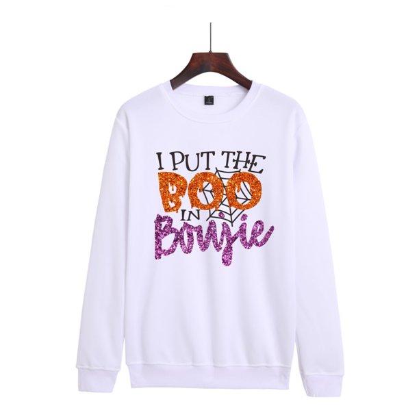 Sudadera Sudadera unisex con cuello redondo para Halloween, Tops sueltos de ocio, abrigo de primavera de calabaza de algodón Cgtredaw multicolor Única para Mujer