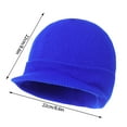 thumbnail image 2 of Qwertyu Mens Knitted Beanie Hat with Short Brim Cuffed Ribbed Skull Cap Stretch Fit Casual Streetwear Winter Headwear for Adults F, 2 of 2