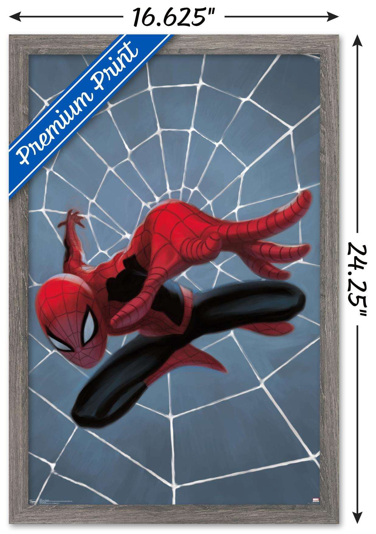 Marvel Comics - Spider-Man - Minimalist Wall Poster, 14.725" x 22.375", Framed