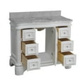 thumbnail image 4 of Katherine 42" Bathroom Vanity with White Cabinet and Carrara Marble Top, 4 of 5