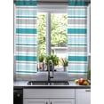 thumbnail image 2 of Grey Blue Striped Sheer Curtains 45 Inch Length 2 Panels Set for Living Room/Bedroom, Farmhouse Stripes Modern Abstract Art Kitchen Curtains Grommet Semi-Sheer Curtains Window Treatments 42"x45"x2, 2 of 7