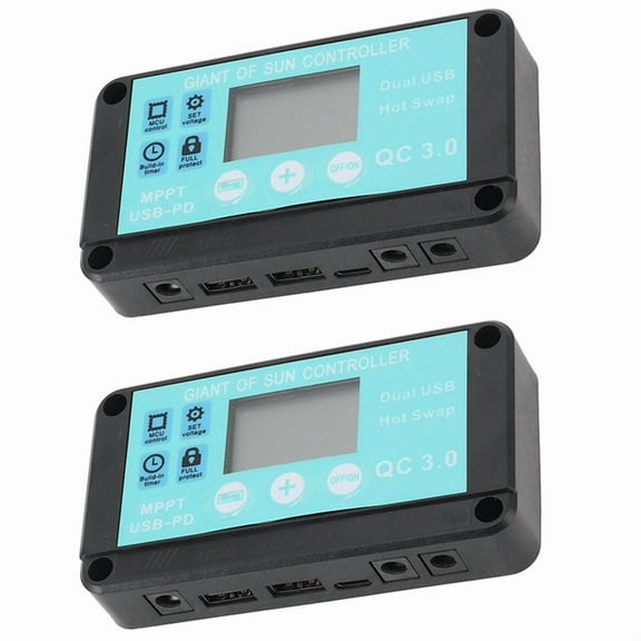 2X MPPT Solar Charge Controller Multiple Protection Solar Solar QC3.0 Controller with LCD Screen(20A)