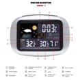 thumbnail image 2 of Reloj De Estación Meteorológica Multifunción Higrómetro Electrónico Termómetro Reloj Despertador Digital Barómetro Inalámbrico Con Pantalla Lcd Sensor Remoto Para Dormitorio Habitación De Bebé Minnieouse EL008155-00, 2 of 6