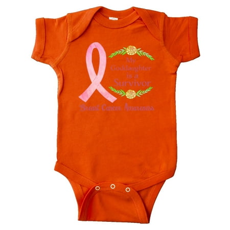 

Inktastic My Goddaughter is a Survivor Breast Cancer Awareness Gift Baby Boy or Baby Girl Bodysuit
