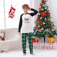 thumbnail image 4 of Family Matching Christmas Pajamas Green Plaid with Merry Rex Mas Dinosaur Design, Sizes NB to 6XL with Pet Outfit, 4 of 7