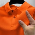 thumbnail image 5 of CAIVO Polo Shirts For Men Solid Color For Daily Commute Work Outdoor Summer Breathable Short Sleeve Casual Lapel Classic Fit Golf Tops For Business , XXXL, 5 of 5