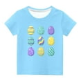 thumbnail image 2 of TIMIFIS T-Shirt de Pâques pour Tout-Petit Bébé Garçons Filles T-Shirts Graphiques Été Mignon Imprimé d'Oeufs Col Rond Manches Courtes T-Shirt, 3 Ans, 2 of 4