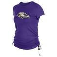 thumbnail image 2 of Women's New Era Purple Baltimore Ravens Ruched Side T-Shirt, 2 of 3