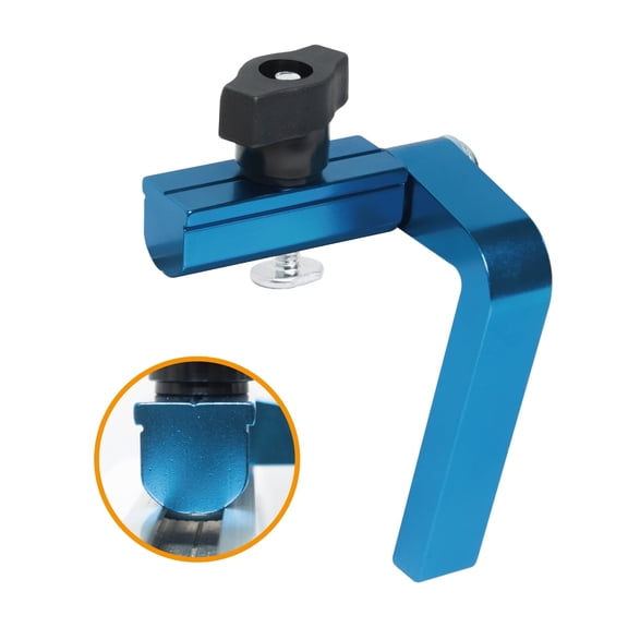 POWERTEC 3" Fence Flip Stop, Patent Pending Curved-Based T Track Stop for Miter Saw, Table Saw, Drill Press, Router Table, Miter Gauge, T Track Accessories with T Bolt for Woodworking, 72041N
