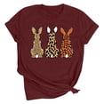 thumbnail image 5 of VBTAPA Happy Easter Shirts for Women Funny Egg Graphic Tees Short Sleeve Cute Rabbit Bunny T-shirt Lightweight Holiday Blouse Tops Lightning Sales Wine XL, 5 of 6