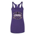 thumbnail image 2 of Wild Bobby Cheerleading All Stars Girl Sports Women Tri-Blend Racerback Tank Top, Purple Rush, Large, 2 of 5