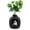 Brown, variant on Cat Litter Box Enclosure with Faux Plant & Real Stones, Hidden Litter Box with Odor Control Carbon Filter, Home DIY Decor Furniture for Large Cat, Black