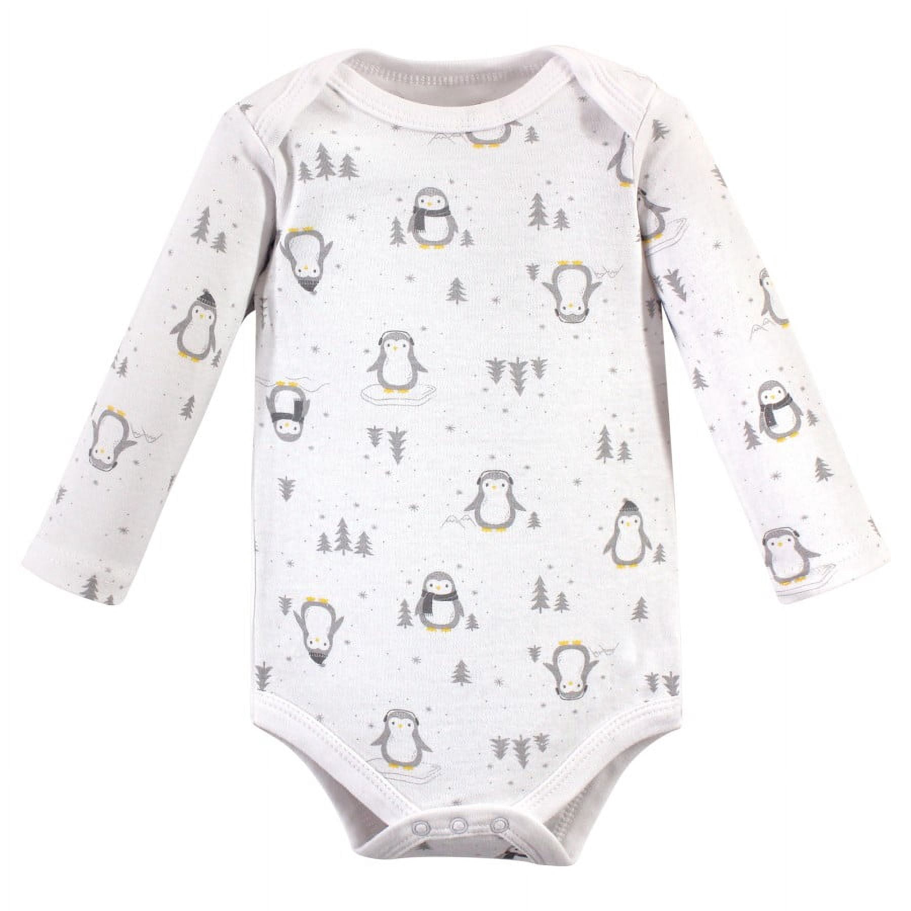 Hudson Baby Cotton Long-Sleeve Bodysuits, 3- Pack, Newborn- 24 Months