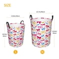 thumbnail image 3 of Goofa Colorful bows Printed Circular Hamper,Laundry Basket with Handles,Storage Baskets Foldable,Large Capacity Laundry Hamper-Medium, 3 of 6