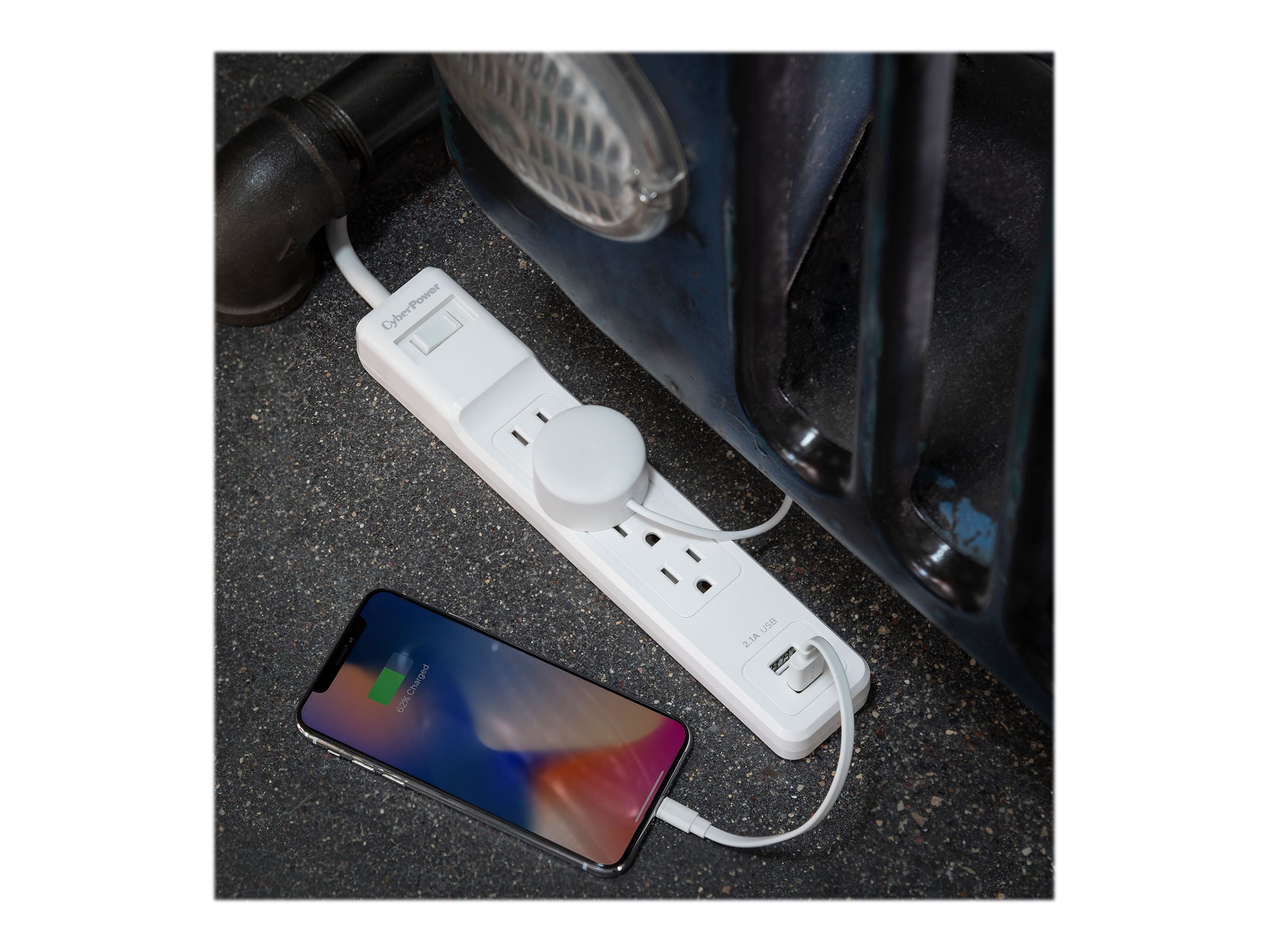 CyberPower P403URC1 Home Office Surge-Protector 4-Outlet Power Strip with 2 USB Ports, 3-Foot Cord