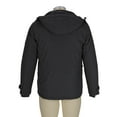 thumbnail image 5 of Ofreoo Men Casual Solid Thick Zipper Hooded Long Sleeved Warm Cotton Jacket Coat Christmas Gift, 5 of 9