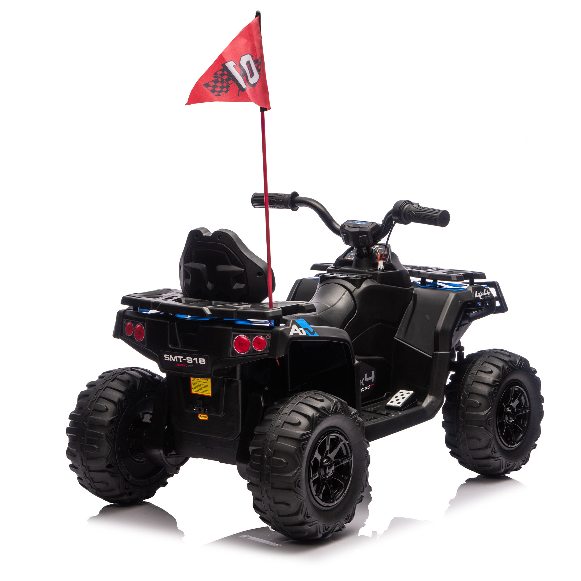 Bikes 24V 160W Electric Ride-On ATV – Realistic Off-Road Design with 2WD,Decorative Flags,On/Off Light Switch,Volume Control W/ Bluetooth,USB Port,Built-in Music & Multi-Color,recommended