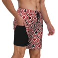 thumbnail image 2 of Fuzoiu Poker Print Men's Swim Shorts,Quick-Dry Double-Layer Swim Trunks,Board Trunks,Beach Shorts Swimwear Bathing Suits-Large, 2 of 6