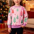 thumbnail image 2 of Toddler Girl's Long Sleeve Sweatshirt Crew Neck Christmas Tree Print Casual Soft For Party School Sweatshirts Cute Trendy Fall Pullover Tops Size 2-3T, 2 of 7