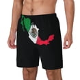 thumbnail image 5 of Mens Mexico Flag Map Swimming Trunks with Compression Liner Beach Quick Dry Swim Shorts, 5 of 6