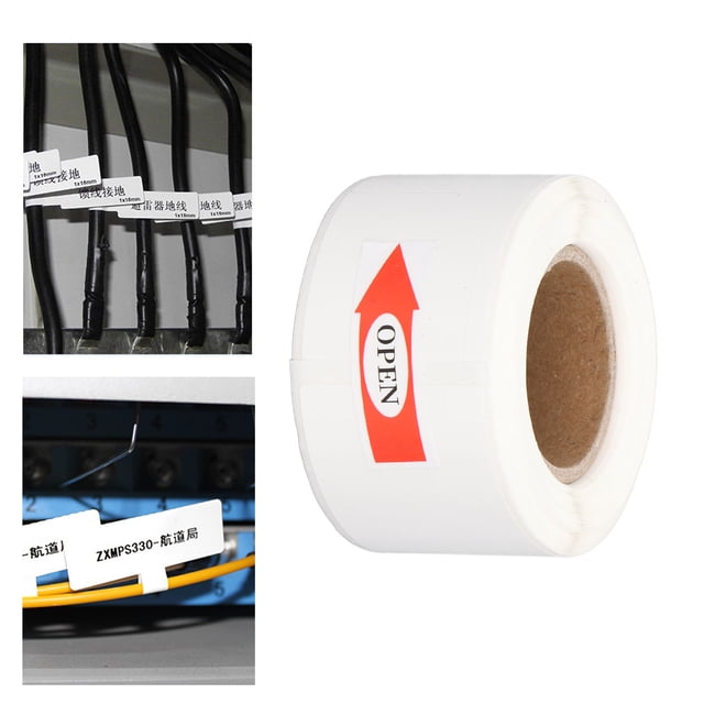 1 Roll Thermal Cable Label Waterproof Oil Sticker Paper, 25 X 38mm, For Fiber Engineering