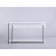 thumbnail image 4 of Chintaly Imports Motion Home Office Desk - Gloss White/Clear, 4 of 8