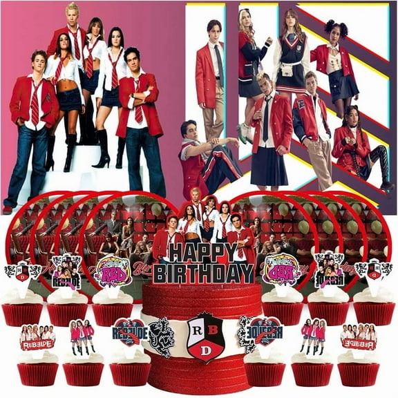 RBD/Rebelde Party Supplies Decor Decorations Plates Movie Background Cake Topper Backdrop Banner