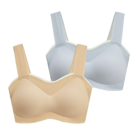 

kpoplk Womens Bras Women s Lace Unlined Plunge Bra Underwire Bralette Plus Size Sheer Full Coverage Bras(Blue Beige)
