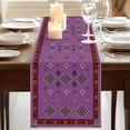 thumbnail image 3 of Table Runners 120 Inches Long Dress Scarves, Purple Boho Farmhouse Coffee/Dining/Kitchen Table Runner for Living Room, Country Abstract Geometric Ethnic Aesthetic 13x120 Inch, 3 of 9