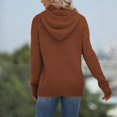 thumbnail image 4 of Vedolay Womens Plus Activewear Fashion 2023 Long Sleeve Crew Neck Pullover Sweater with Plus Size Zip up Hoodie Y2k Brown,S, 4 of 4