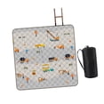 thumbnail image 3 of Manta de picnic de 200 x 200 cm, accesorios, tapete de juego extragrande, tapete de camping portátil Patrón de ingeniería, 3 of 8