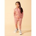 thumbnail image 4 of Little Star Organic Toddler Girl 2Pc Full Zip Hoodie & Slim Jogger Set, Size 12M-5T, 4 of 11