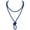 XL_1030_Blue_Plated, variant on Bocar Fashion Beads Rope Knot Long Beaded Necklace Versatile 60" Strand Costume Jewelry for Women
