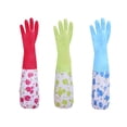 thumbnail image 5 of 2025 Saving! Fanshiluo 3Pcs Rubber Dishwashing Gloves, Cleaning Dish Gloves with Cleaning Sponges Set for Kitchen Household Cleaning（5Pcs Sponges）, 5 of 7