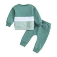 thumbnail image 4 of UngA Boys Clothes Baby Winter Clothes Toddler Baby Boy Clothes Long Sleeve Sweatshirt Pants Set Fall Winter Outfits Green,6-12 Months, 4 of 7