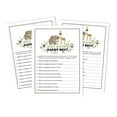 thumbnail image 1 of Inkdotpot Gender Neutral Who Knows Daddy BestBaby Shower GameCards-FunActivity Cards Set Of 50Giraffe & Elephant Party Theme, 1 of 5