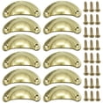 thumbnail image 1 of Vintage Kitchen Cabinet Handles, Carbon Steel Shell Pull Handles Bronze Tone for Dresser, 12 Pack, 1 of 5