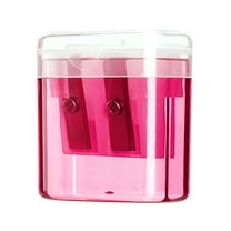 YiJuHui 4pcs 2 Holes Small Manual Pencil Sharpener with Lid, Colored Handheld Dual Hole Pencil Sharpeners Bulk, Crayon Colored Pencils Sharpener, Pencil Sharpener , Office