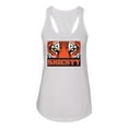 thumbnail image 2 of Wild Bobby Cincinnati Football Joe Sheisty Sports Women Racerback Tank Top, White, Small, 2 of 5